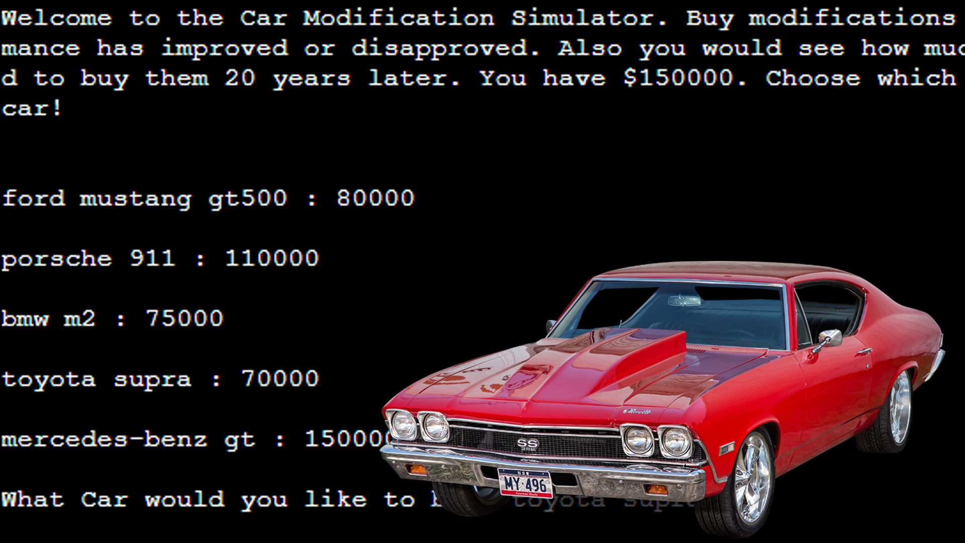 Muscle Car Python Project
