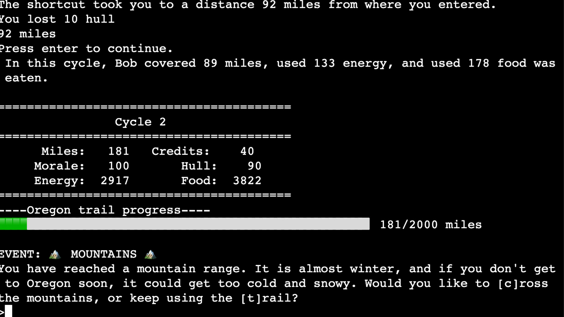 Oregon Trail Python Project