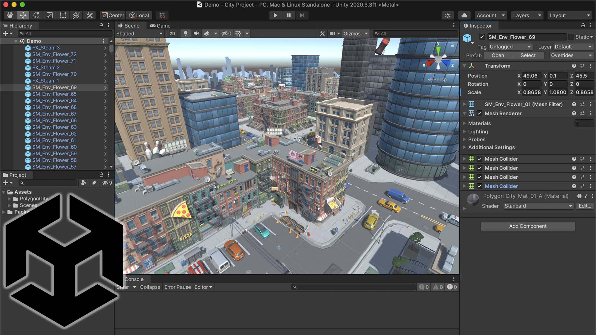 Unity3D editor screenshot