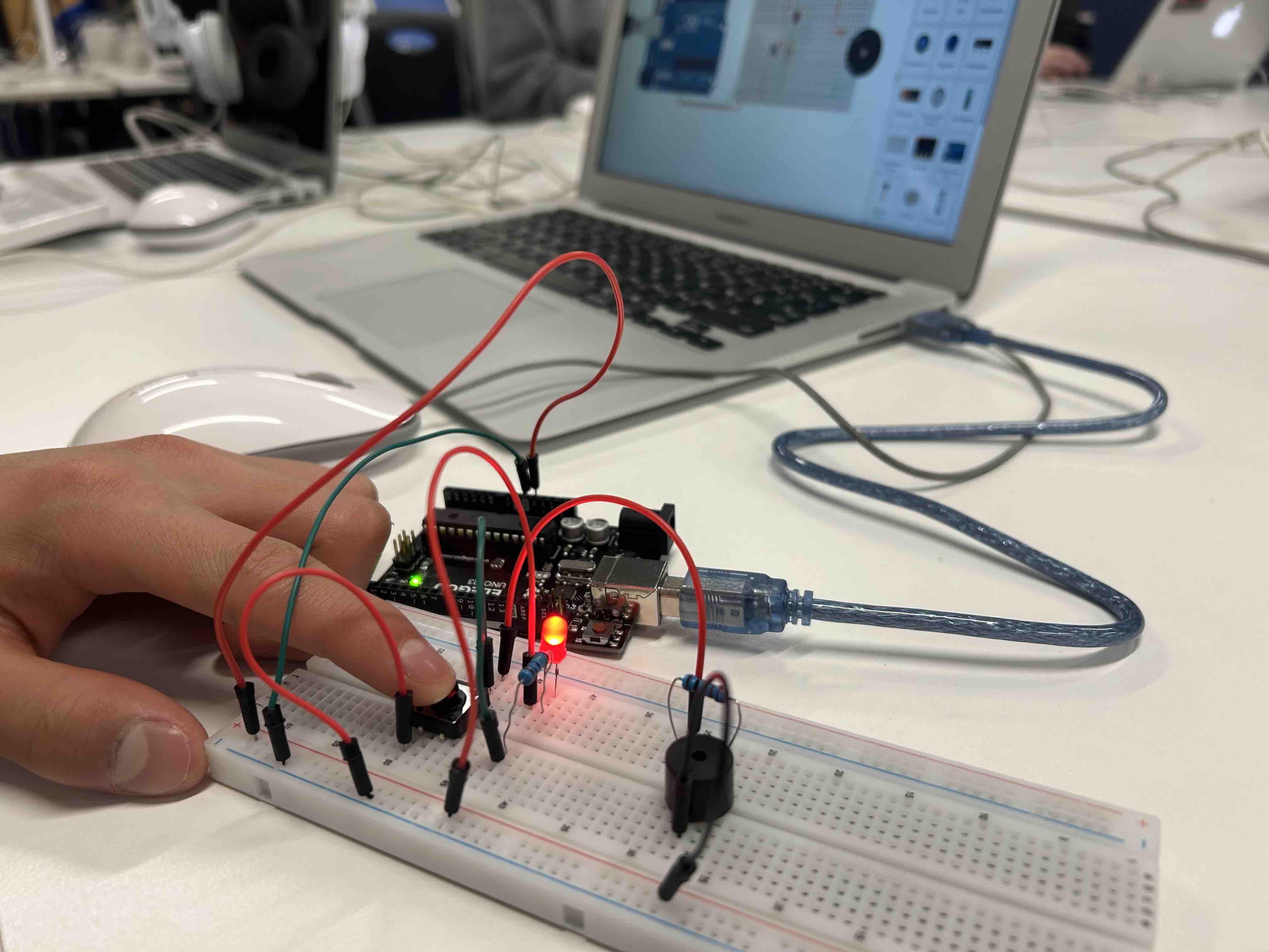 Student with Arduino